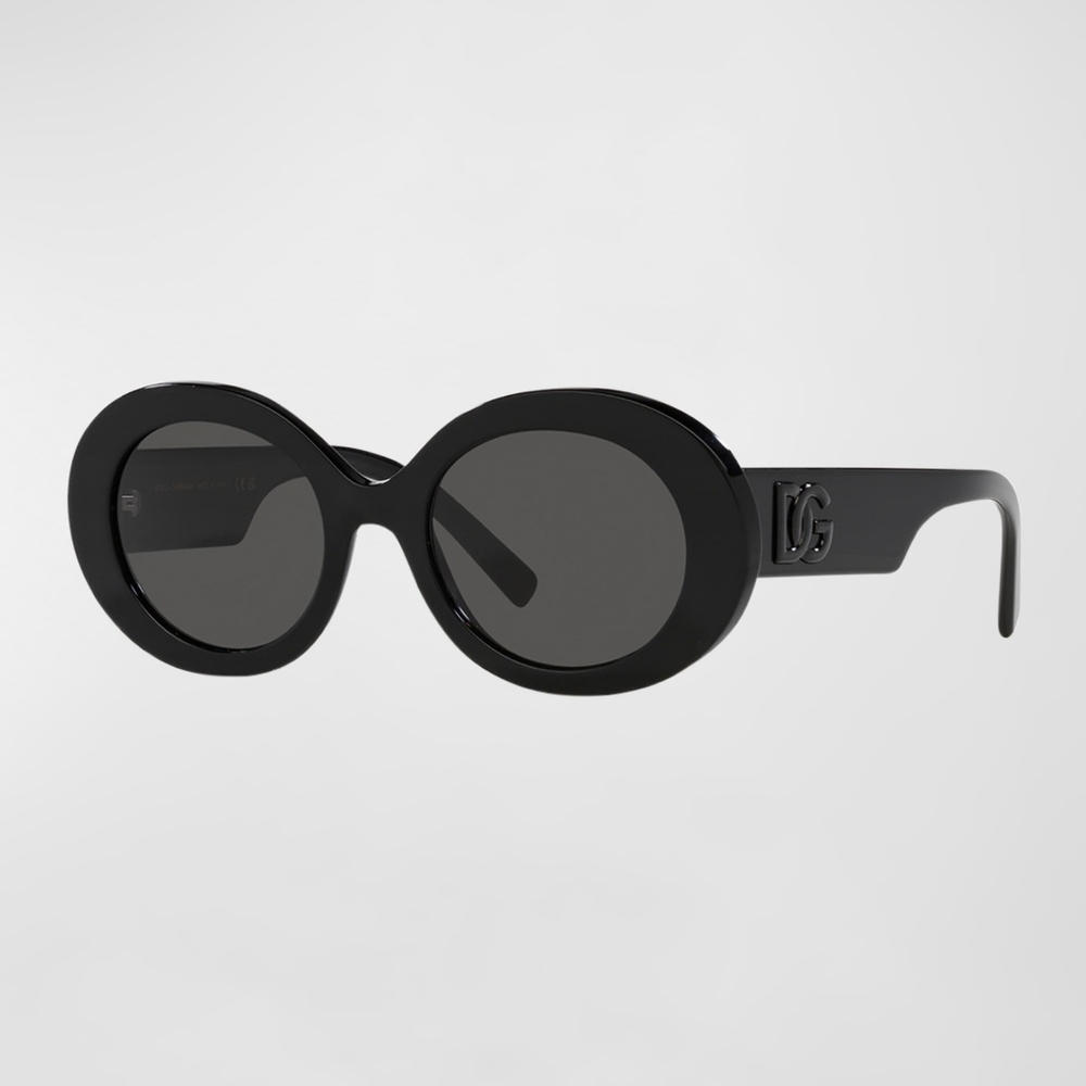 NWT Authentic‎  Dolce & Gabbana Black Round Sunglasses
